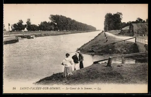 AK Saint-Valéry-sur-Somme, Le Canal de la Somme
