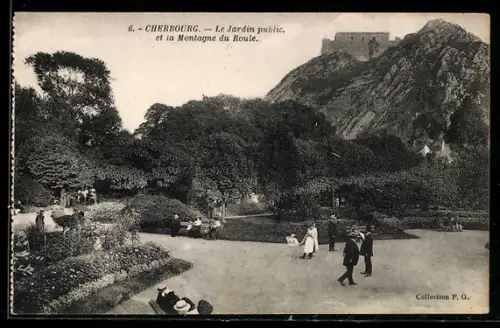 AK Cherbourg, Le Jardin public, et la Montagne du Roule