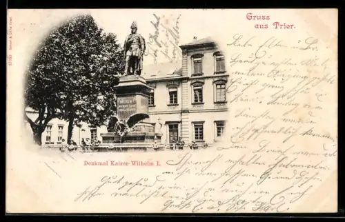 AK Trier, Denkmal Kaiser Wilhelm I.