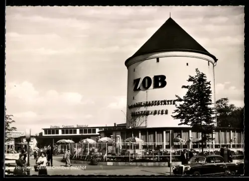 AK Hamburg-St.Georg, Zentral-Omnibus-Bahnhof mit Cafe W. Popp