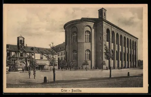 AK Trier, Basilika u. benachbartes Gebäude