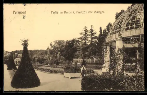 AK Pyrmont, Kurpark, Französische Anlagen