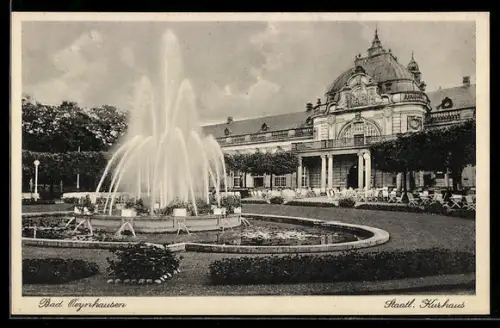 AK Bad Oeynhausen, Staatl. Kurhaus, Springbrunnen