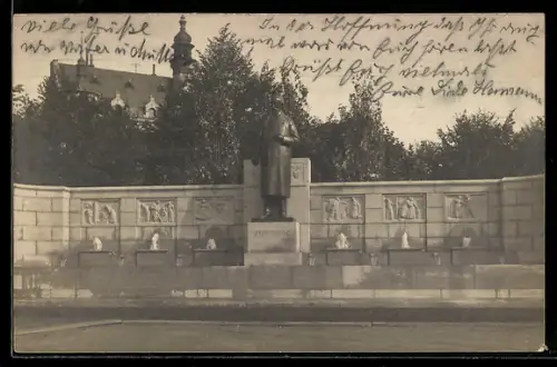 Foto-AK Kiel, Klaus-Groth-Denkmal