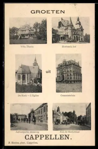 AK Cappellen, Gemeentehuis, Villa Thecla, Hotensia hof