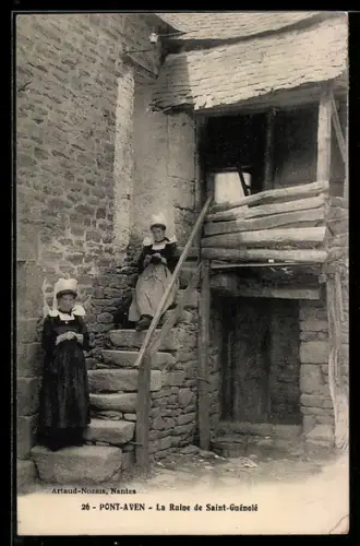 AK Pont-Aven, La Ruine de Saint-Guenolé