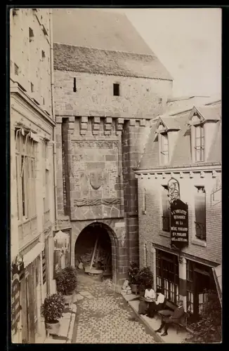 AK Mont St. Michel, Entrance to High Street & Mdm Poulards Hotel