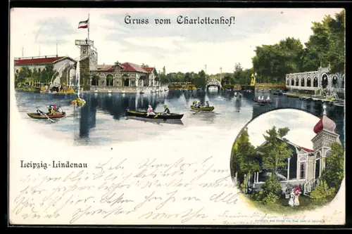 Lithographie Leipzig-Lindenau, Restaurant Charlottenhof