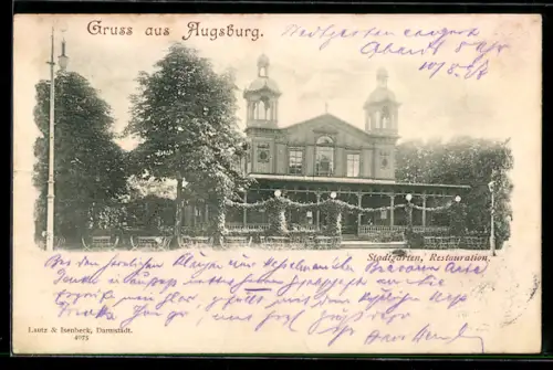 AK Augsburg, Stadtgarten-Restaurant