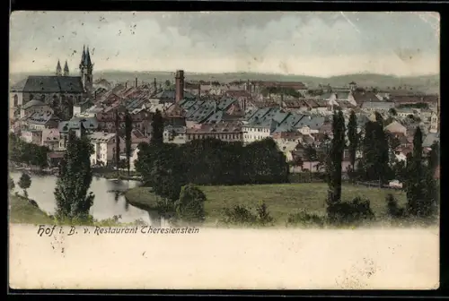 AK Hof i. B., Restaurant Theresiensstein