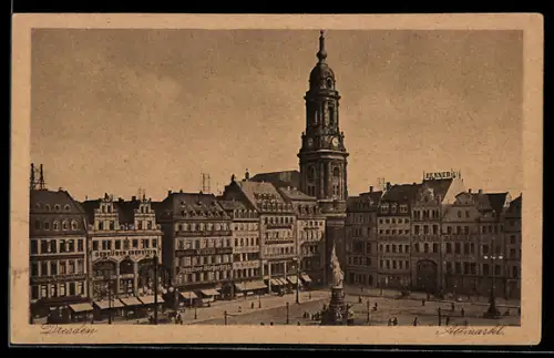 AK Dresden, Altmarkt mit Geschäftshäusern