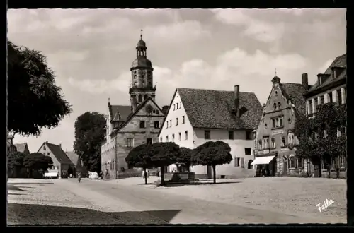 AK Altdorf b. Nbg., Marktplatz, Kirchturm