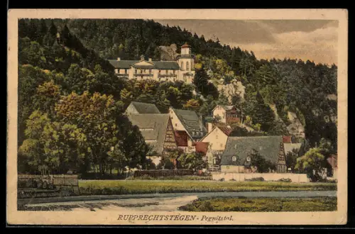 AK Rupprechtstegen /Pegnitztal, Ortsansicht mit Kirche