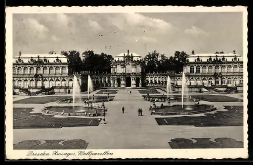 AK Dresden, Zwinger, Wallpavillon