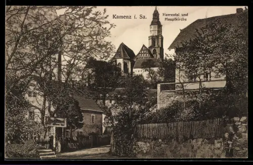 AK Kamenz i. Sa., Herrental und Hauptkirche