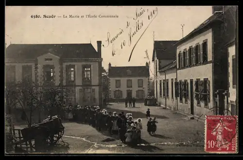 AK Scaër, La Mairie et l`Ecole Communale