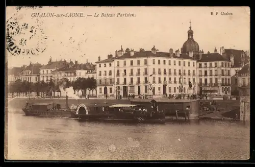 AK Chalon-sur-Saone, Le Bateau Parisien