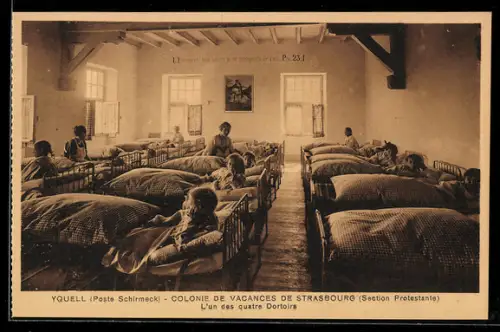 AK Yquell, Colonie de Vacances de Strassbourg, L`un des quatre Dortoirs
