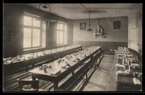 AK Choisy-le-Roi, Pensionnat des soeurs de Saint-André, Le Réfectoire