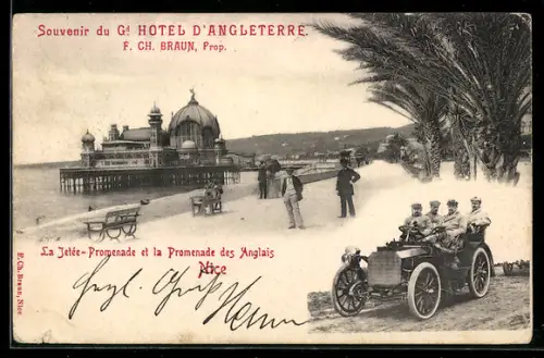 AK Nice, La Jetée-Promenade et la Promenade des Anglais