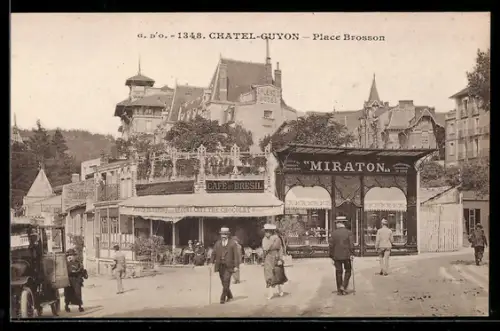 AK Chatel-Guyon, Place Brosson, Café du Bresil