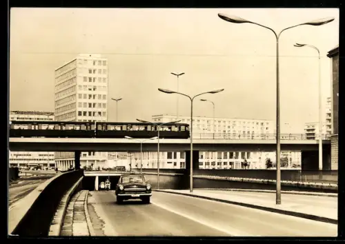AK Berlin, Autotunnel am Alexanderplatz
