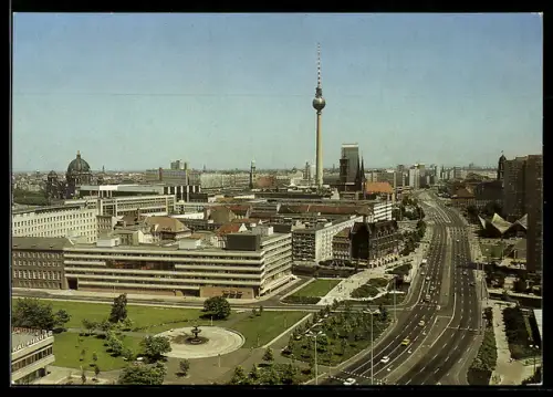 AK Berlin, Blick von der Leipziger Strasse ins Stadtzentrum