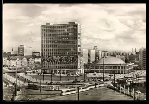 AK Berlin, Haus des Lehrers und Kongresshalle am Alexanderplatz