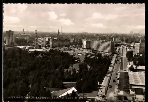 AK Berlin, Interbau 1957, Hansaviertel, von der Siegessäule gesehen