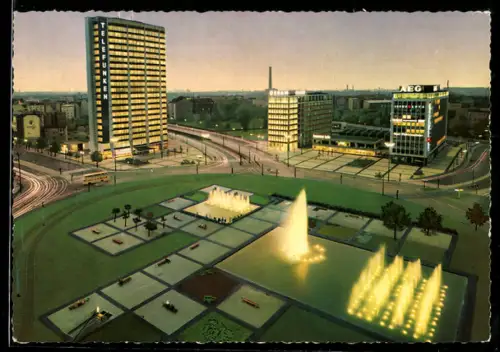 AK Berlin, Ernst-Reuter-Platz, Telefunken, Osram, AEG