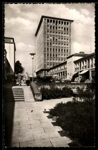 AK Kassel, Treppenstrasse, Gaststätte, Anlage, Ladenzeile, Hochaus