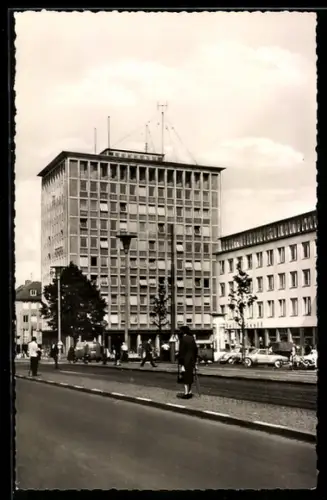 AK Kassel, Hochhaus u. Handwerkskammer am Ständeplatz