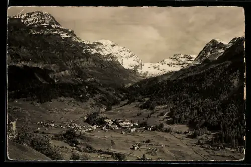 AK Leukerbad, Panorama, Rinderhorn-Balmhorn-Ferden, Rothorn-Majinghorn
