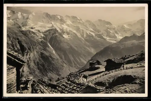 Foto-AK Emanuel Gyger: Mürren, Ebnefluh-Breithorn