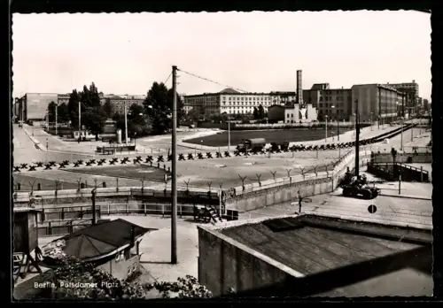 AK Berlin, Potsdamer Platz, Grenze