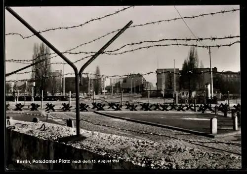 AK Berlin, Potsdamer Platz nach dem 13. August 1961