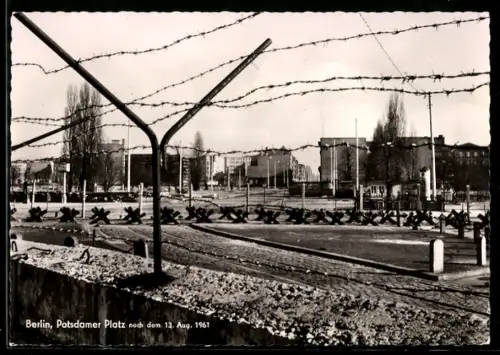 AK Berlin, Potsdamer Platz nach dem 13. August 1961