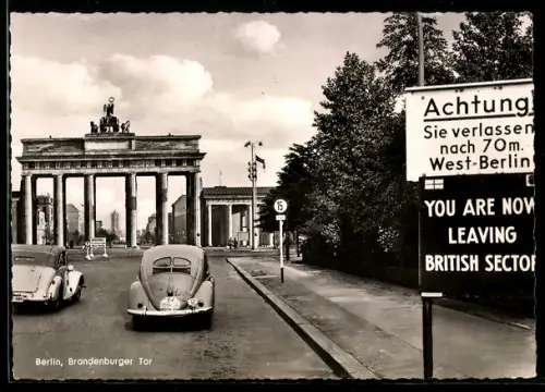 AK Berlin, Grenze am Brandenburger Tor