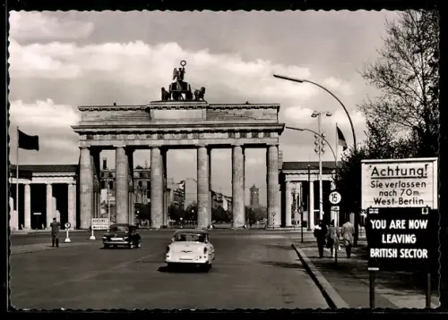 AK Berlin, Grenze am Brandenburger Tor