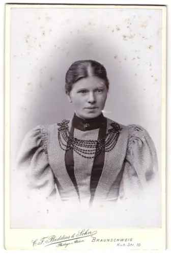 Fotografie C. F. Beddies & Sohn, Braunschweig, Kuhstrasse 10, Porträt einer Dame