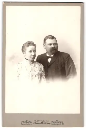 Fotografie Hans Wettern, Hamburg, Reeperbahn 4, Elegantes Paarporträt