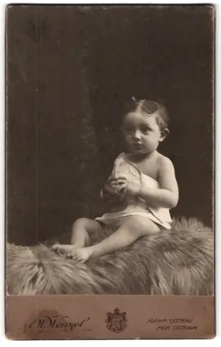 Fotografie W. Wenzel, Mährisch Ostrau, Franz-Josefsplatz 10, Porträt eines Kleinkinds