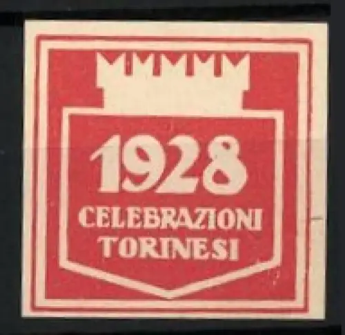 Reklamemarke Turin, 1928 Celebrazioni Torinesi, Krone-Symbol