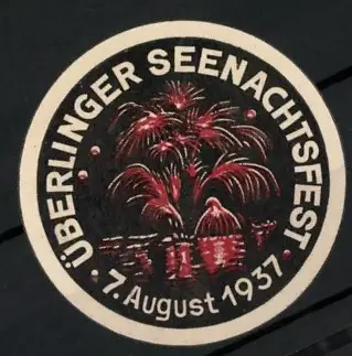 Reklamemarke Überlingen, Überlinger Seenachtsfest 1937, Feuerwerk