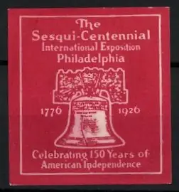 Reklamemarke Philadelphia, Sesqui-Centennial Exposition 1926, Freiheitsglocke