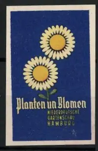Reklamemarke Hamburg, Niederdeutsche Gartenschau, Planten un Blomen, Gänseblümchen