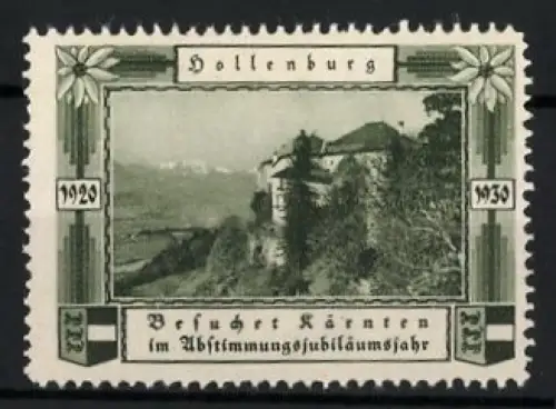 Reklamemarke Besuchet Kärnten 1930, Burg Hollenburg