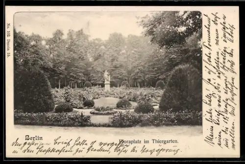 AK Berlin-Tiergarten, Floraplatz im Thiergarten