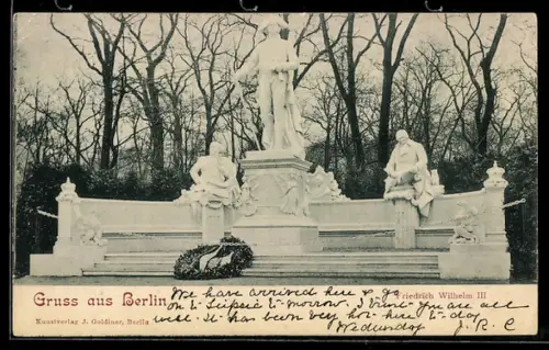 AK Berlin-Tiergarten, Denkmal Friedrich Wilhelm III.