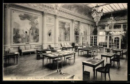 AK Biarritz, L`Hôtel du Palais, Le Salon de Lecture